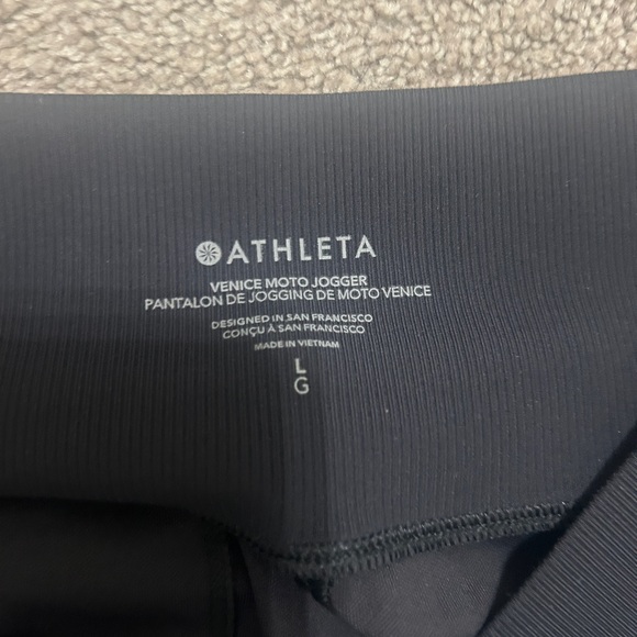 Athleta Women's Black Venice Moto Pants - Picture 5 of 5